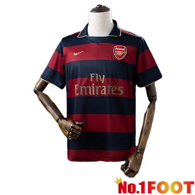 Arsenal Retro Third Soccer Jersey Red Blue Royal 2007-2008