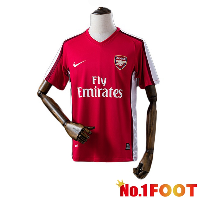 Arsenal Retro Home Soccer Jersey Red 2008-2010