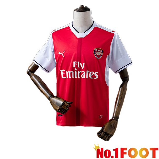 Arsenal Retro Home Soccer Jersey Red 2016-2017
