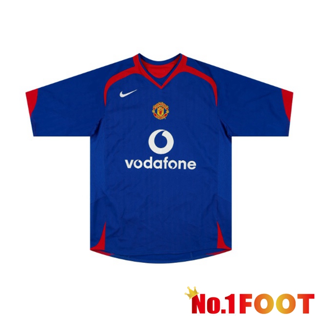 Manchester United Retro Away Soccer Jersey Blue 2005-2006