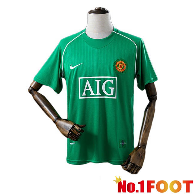 Manchester United Retro Goalkeeper Soccer Jersey Green 2007-2008