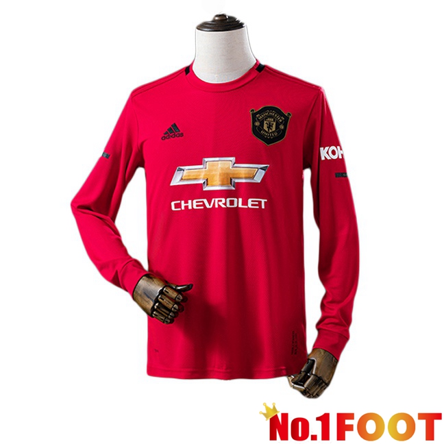 Manchester United Retro Home Soccer Jersey Long sleeve Red 2019-2020