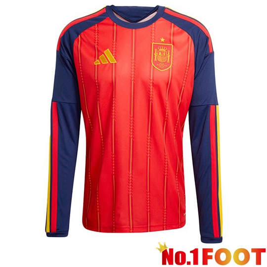 Spain Home Soccer Jersey Long sleeve Soccer World Cup 2026