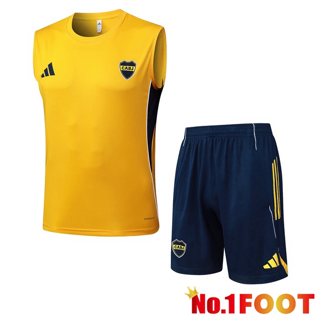 Boca Juniors Gilet Soccer + Shorts Yellow 2025/2026