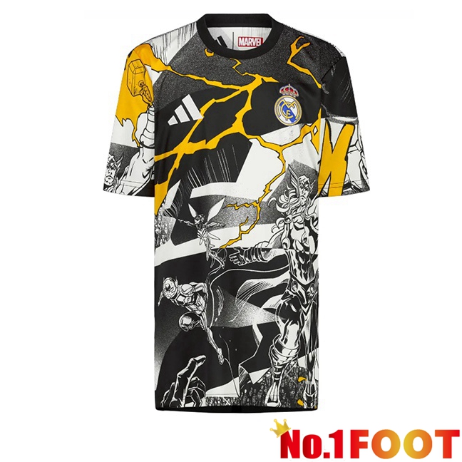 Real Madrid Soccer Jersey Special Edition White Black 2025/2026