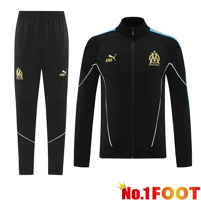 Marseille OM kit Training Tracksuit - Training Jacket Black 2025/2026