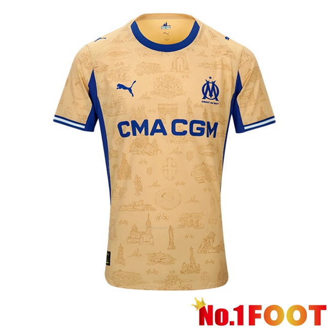 Marseille OM Fourth Soccer Jersey Yellow 2025/2026