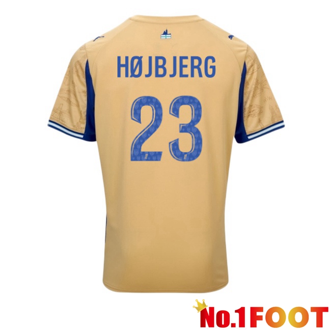 Marseille OM (HØJBJERG 23) Fourth Soccer Jersey Yellow 2025/2026