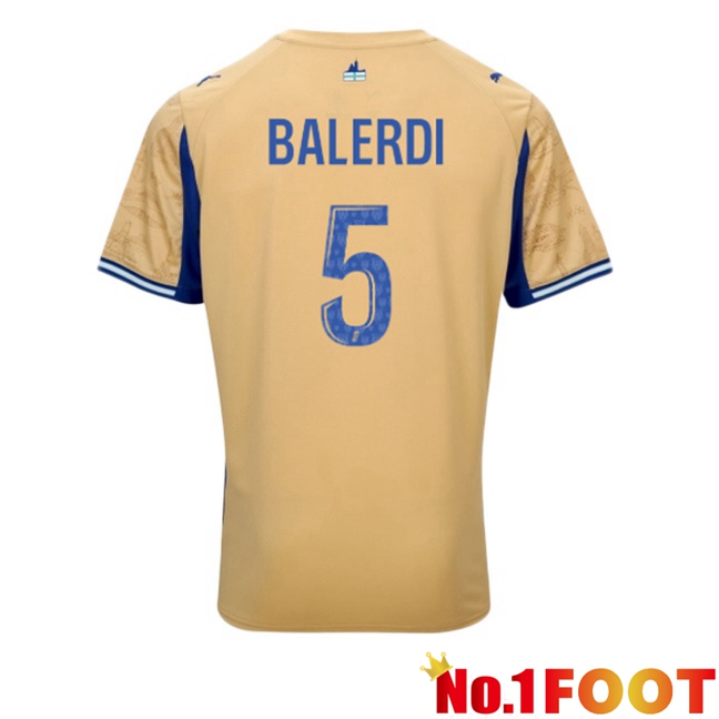 Marseille OM (BALERDI 5) Fourth Soccer Jersey Yellow 2025/2026