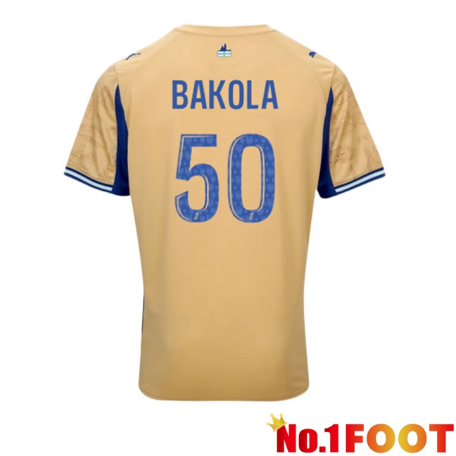 Marseille OM (BAKOLA 50) Fourth Soccer Jersey Yellow 2025/2026