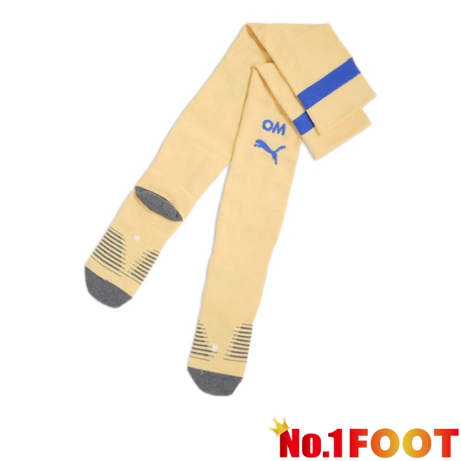 Marseille OM Fourth Soccer Socks Yellow 2025/2026