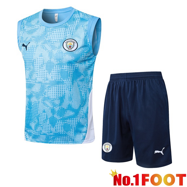 Manchester City Gilet Soccer + Shorts Blue 2025/2026