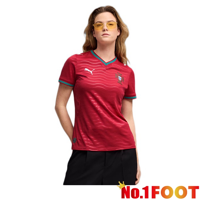 Portugal Women Home Soccer Jersey Red 2026/2027