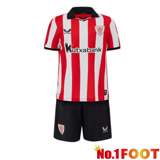 Athletic Club Kids Home Soccer Jersey Red White 2025/2026