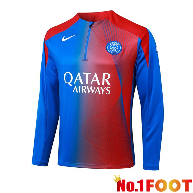 Paris PSG Training Sweatshirt Blue Red 2025/2026