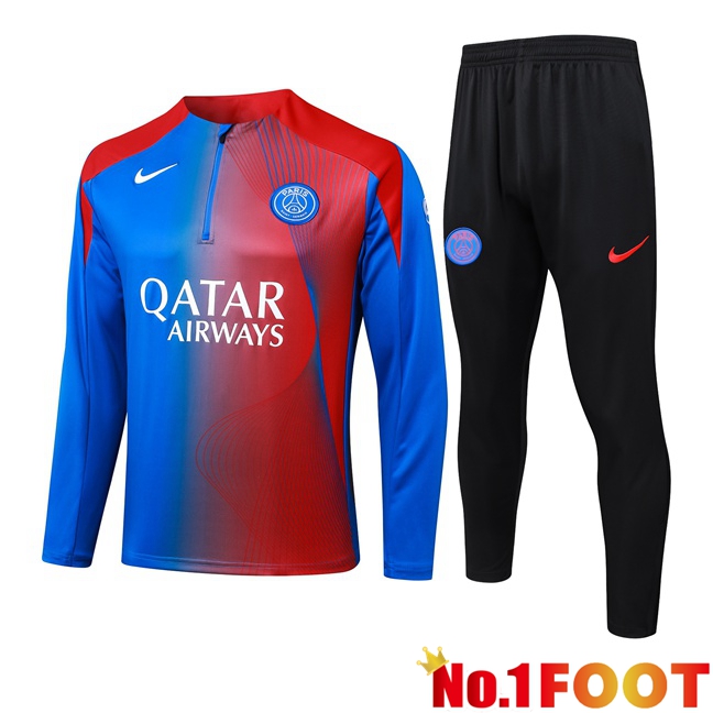 Paris PSG kit Training Tracksuit Blue Red 2025/2026