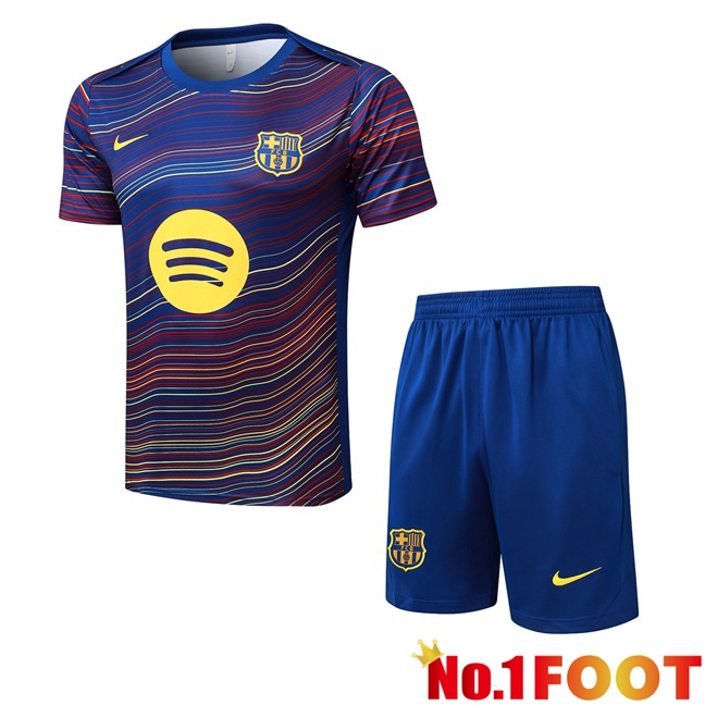 FC Barcelona kit Training T Shirt + Shorts Blue Royal 2025/2026