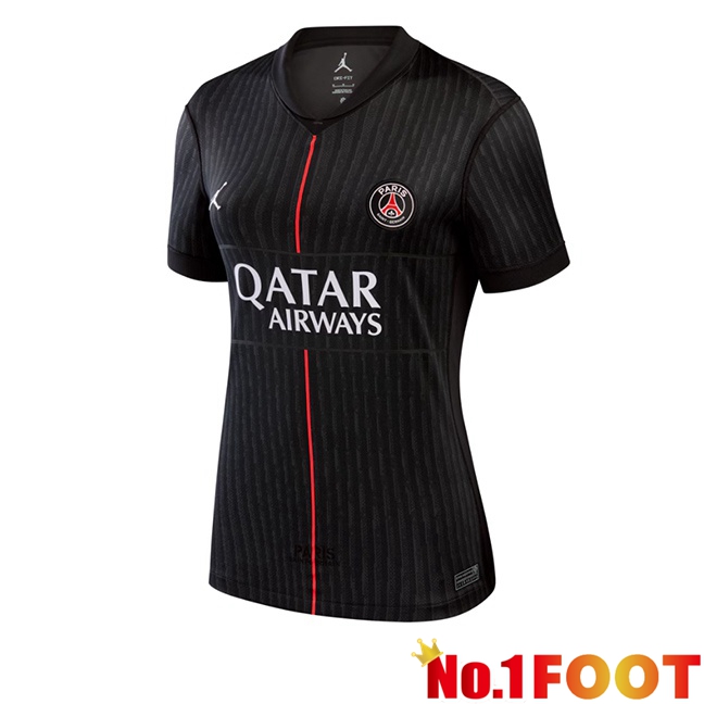 Paris PSG Women Fourth Soccer Jersey Black 2025/2026