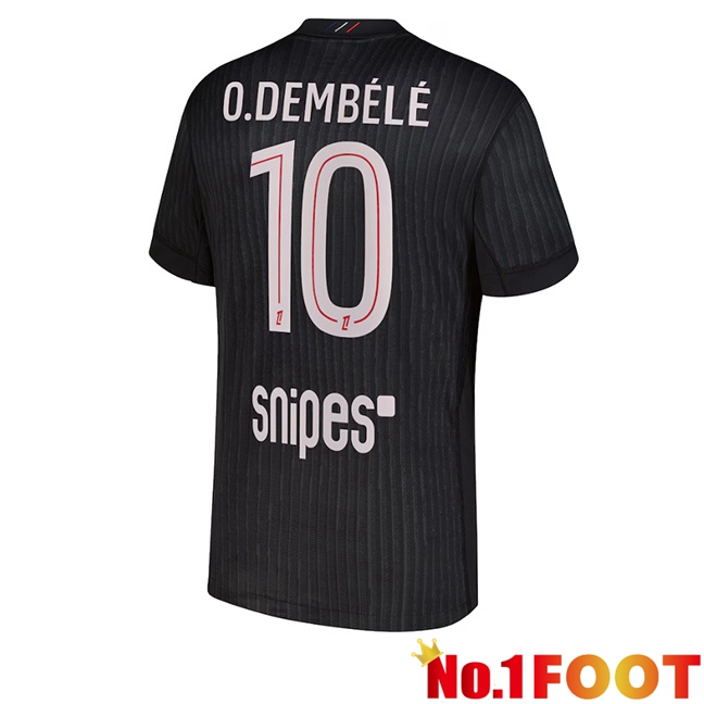 Paris PSG (O. Dembélé 10) Fourth Soccer Jersey Black 2025/2026