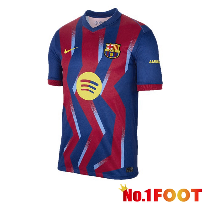 FC Barcelona Fourth Soccer Jersey Blue Red 2025/2026