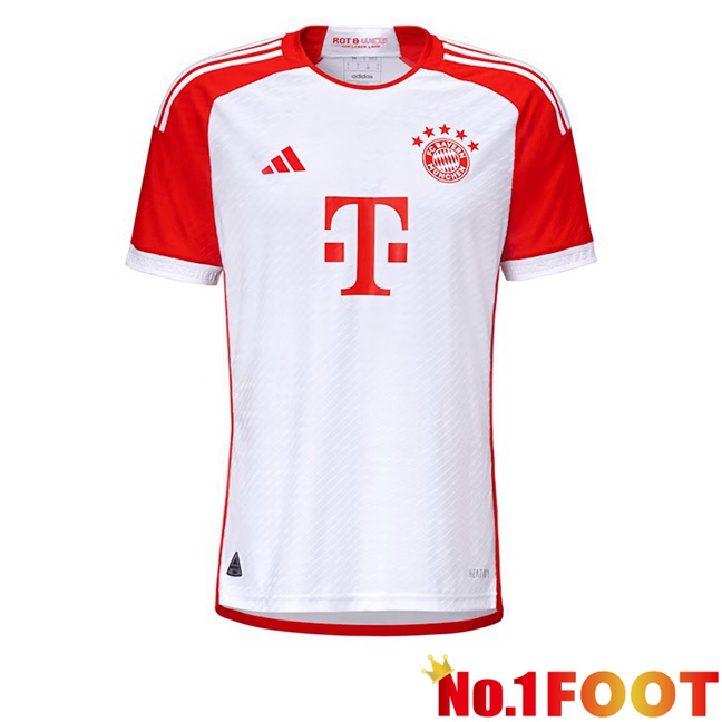 Bayern Munich Retro Home Soccer Jersey White Red 2023-2024