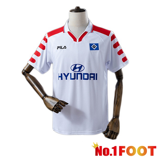 Hamburger SV Retro Home Soccer Jersey White 1998-1999