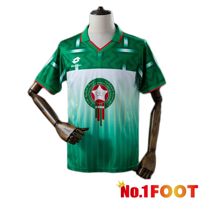 Maroc Retro Away Soccer Jersey Green 1994