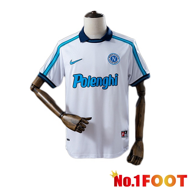 SSC Napoli Retro Away Soccer Jersey White 1998-1999