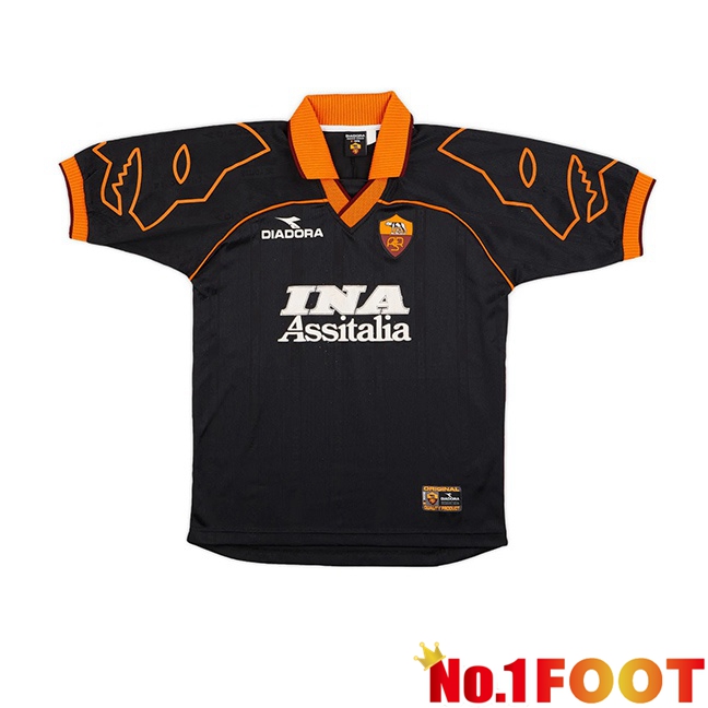 AS Rome Retro Third Soccer Jersey Black 1999-2000
