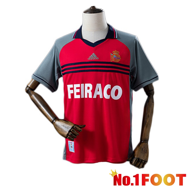 Deportivo de La Coruna Retro Third Soccer Jersey Red 2000-2001