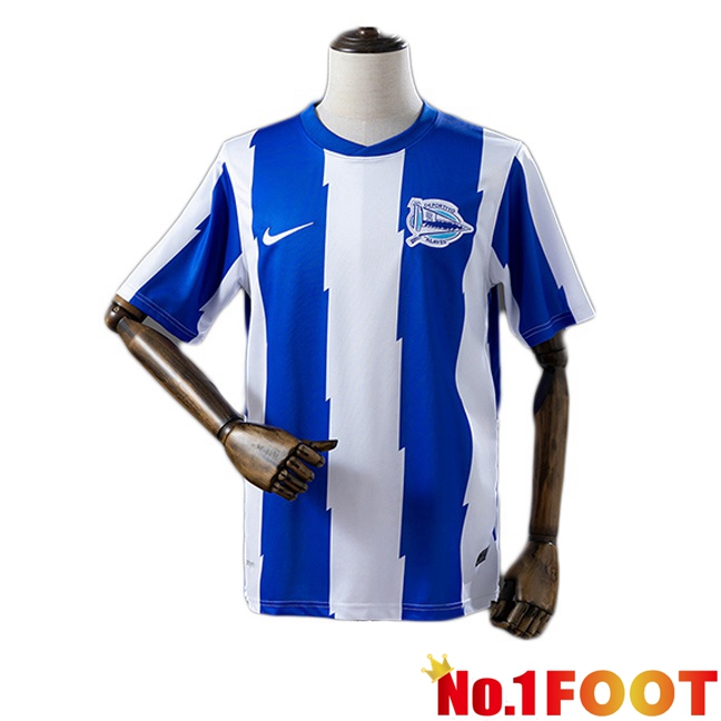 Deportivo Alaves Retro Home Soccer Jersey White Blue 2011-2012