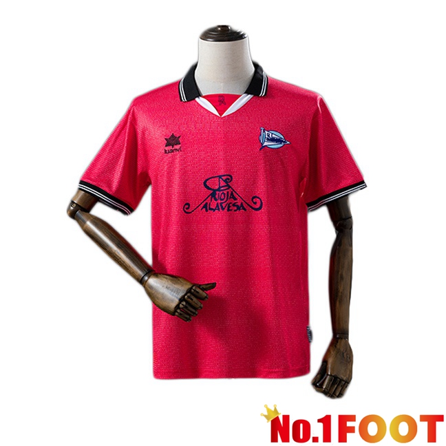 Deportivo Alaves Retro UEFA Cup Away Soccer Jersey Pink 2000-2001