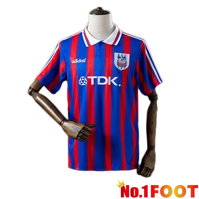 Crystal Palace Retro Home Soccer Jersey Blue Red 1996-1998
