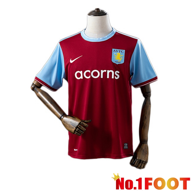 Aston Villa Retro Home Soccer Jersey Brown 2009-2010