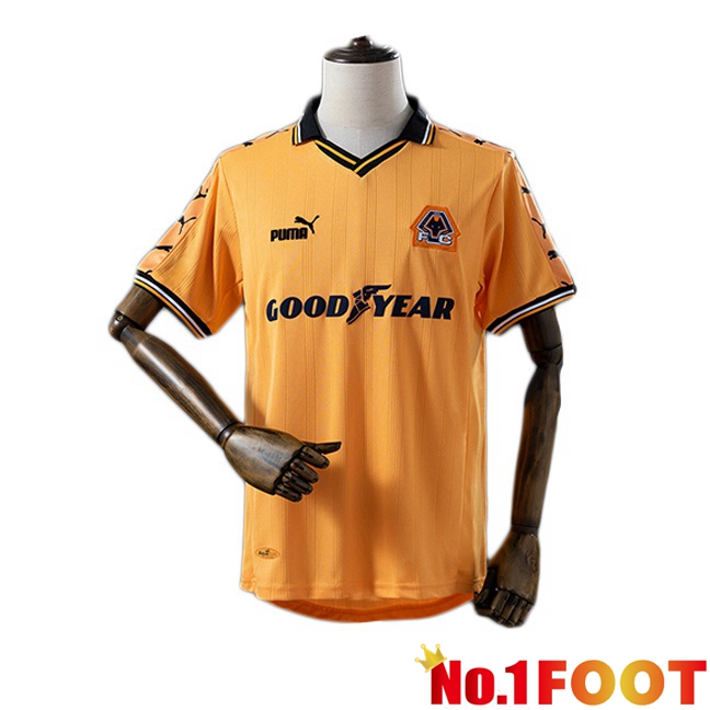 Wolves Retro Home Soccer Jersey Yellow 1998-1999