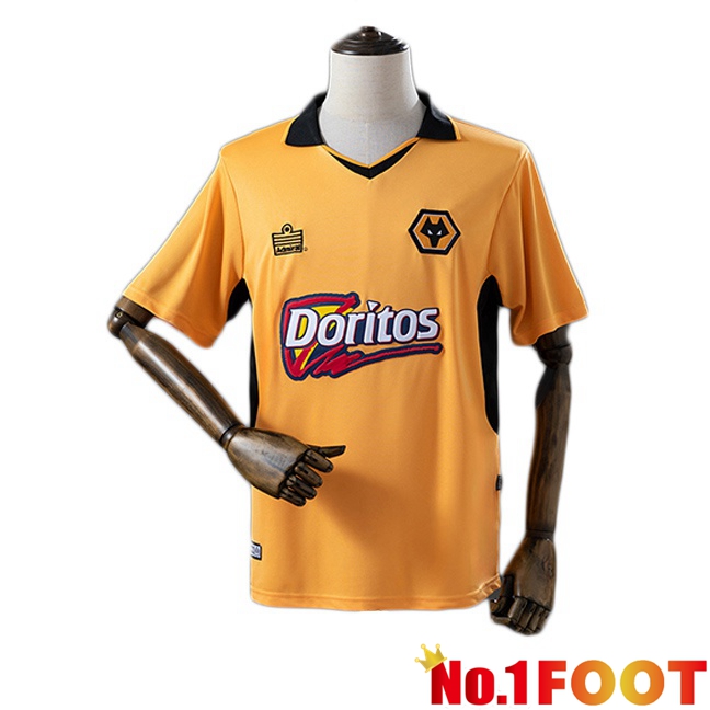 Wolves Retro Home Soccer Jersey Yellow 2002-2004