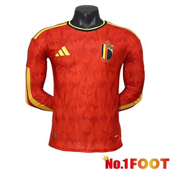 Belgium Home Soccer Jersey Long sleeve Soccer World Cup 2026