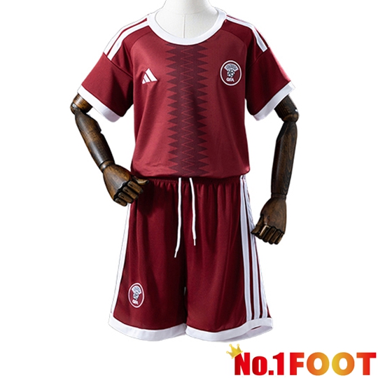 Qatar Kids Home Soccer Jersey 2026/2027
