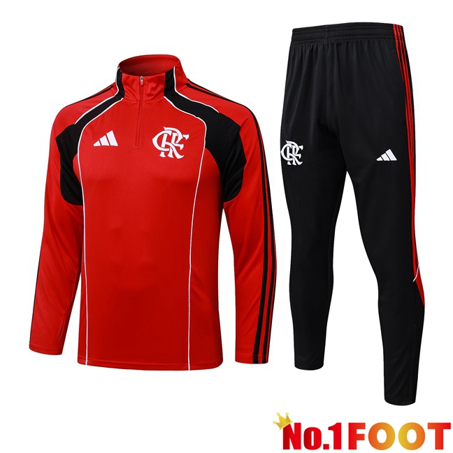 Flamengo Training Jacket Hoodie Training Tracksuit Red 2025/2026