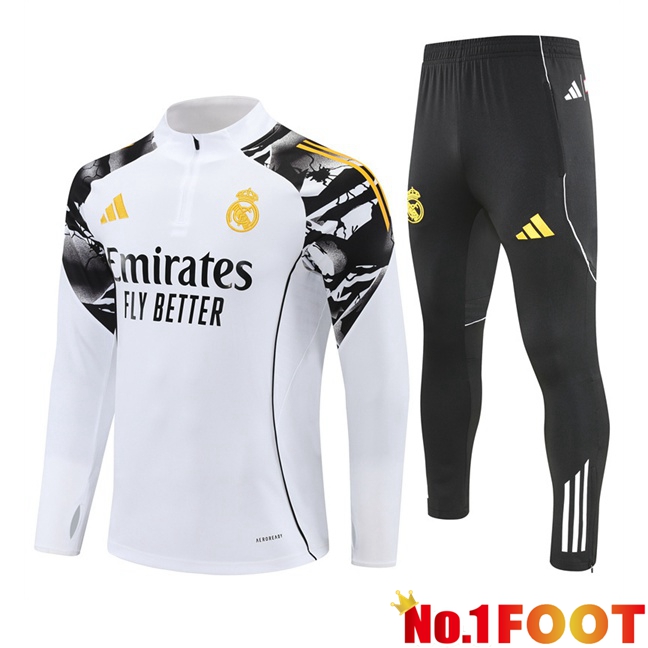 Real Madrid Training Jacket Hoodie Training Tracksuit White 2025/2026