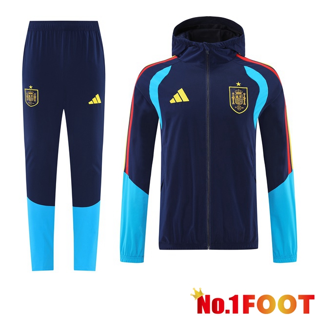 Spain Training Tracksuit - Windbreaker Blue Royal 2025/2026
