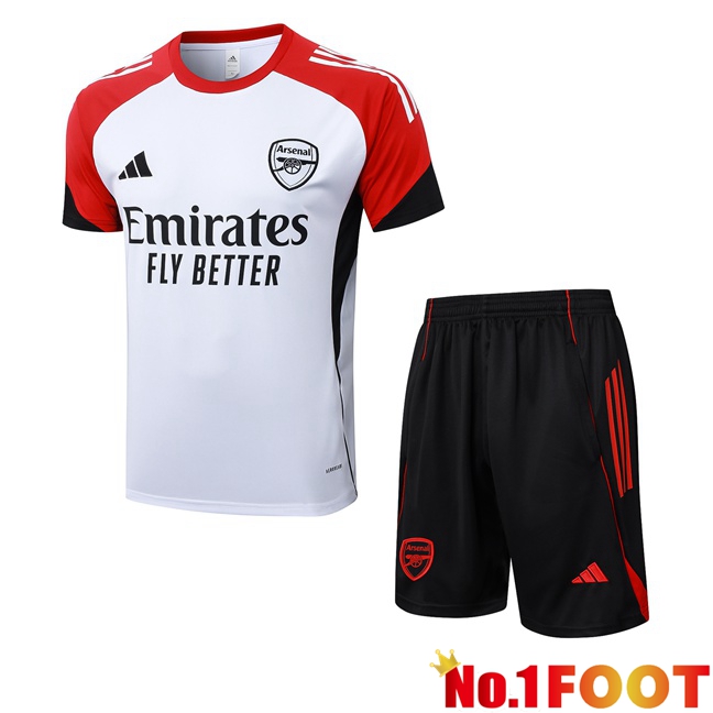 Arsenal kit Training T Shirt + Shorts White 2025/2026