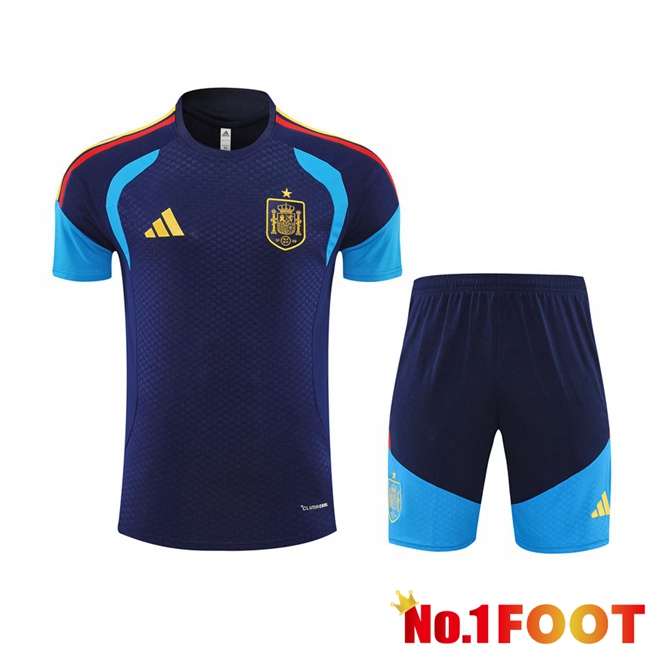 Spain kit Training T Shirt + Shorts Blue Royal 2026/2027
