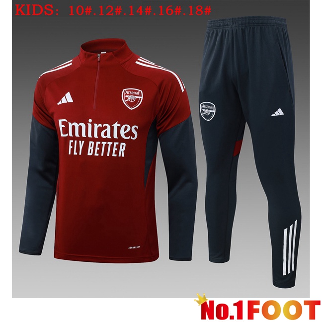 Arsenal Kids Training Jacket Hoodie Training Tracksuit Red 2025/2026