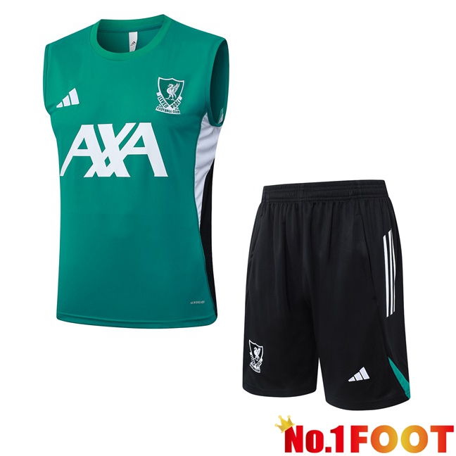 FC Liverpool Gilet Soccer + Shorts Green 2025/2026