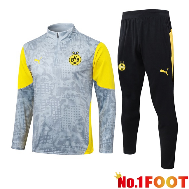 Dortmund BVB Training Jacket Hoodie Training Tracksuit Grey 2025/2026