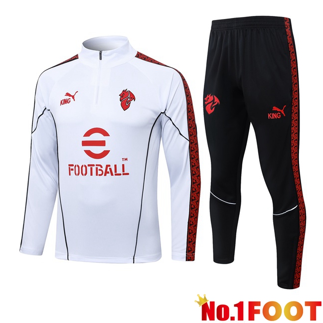 AC Milan Training Jacket Hoodie Training Tracksuit White 2025/2026