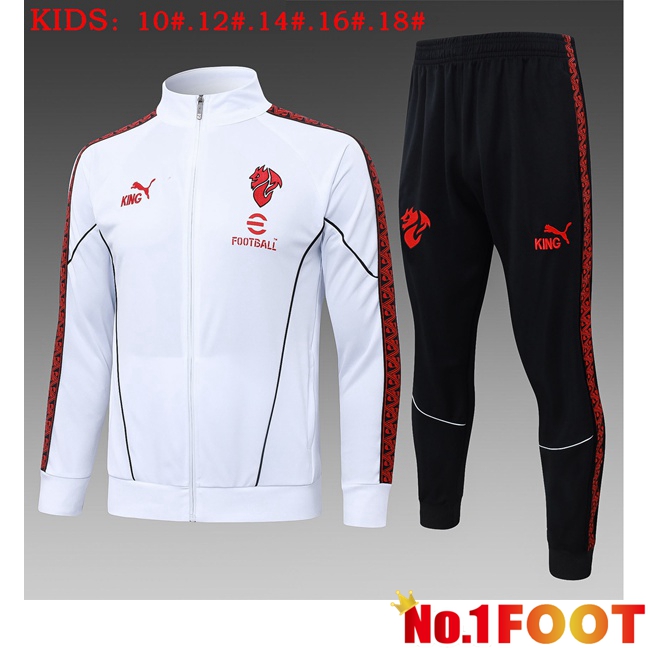 kit Training Tracksuit - Training Jacket AC Milan Kids White 2025/2026