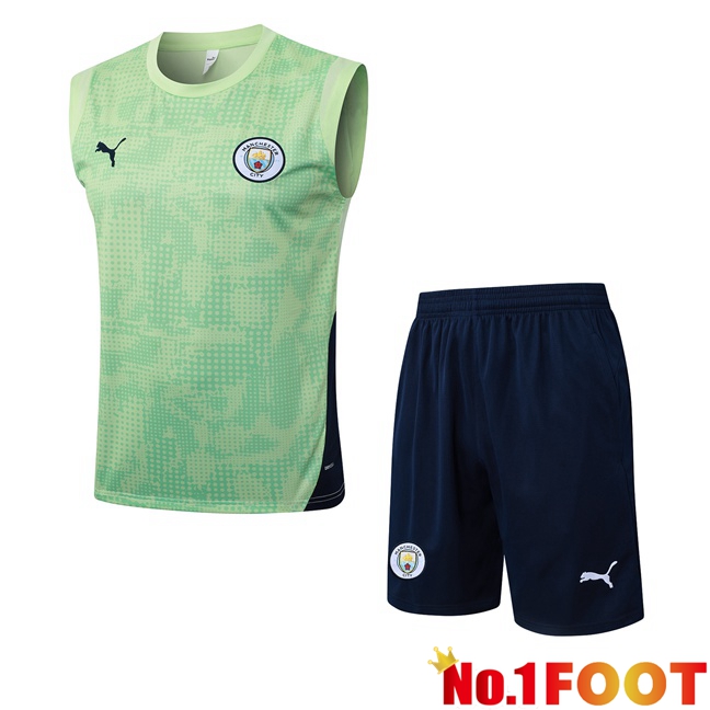 Manchester City Gilet Soccer + Shorts Green 2025/2026