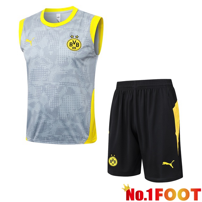 Dortmund BVB Gilet Soccer + Shorts Grey 2025/2026